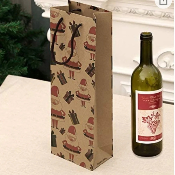 NIB! Set of 12 Christmas Santa wine bags - Picture 3 of 5